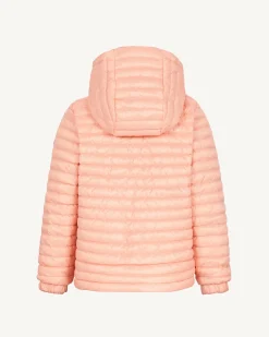 Doudoune enfant réversible à capuche Ultralight Army/Rose poudre Kyoto 2.0