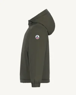 Doudoune enfant réversible à capuche Ultralight Army/Rose poudre Kyoto 2.0
