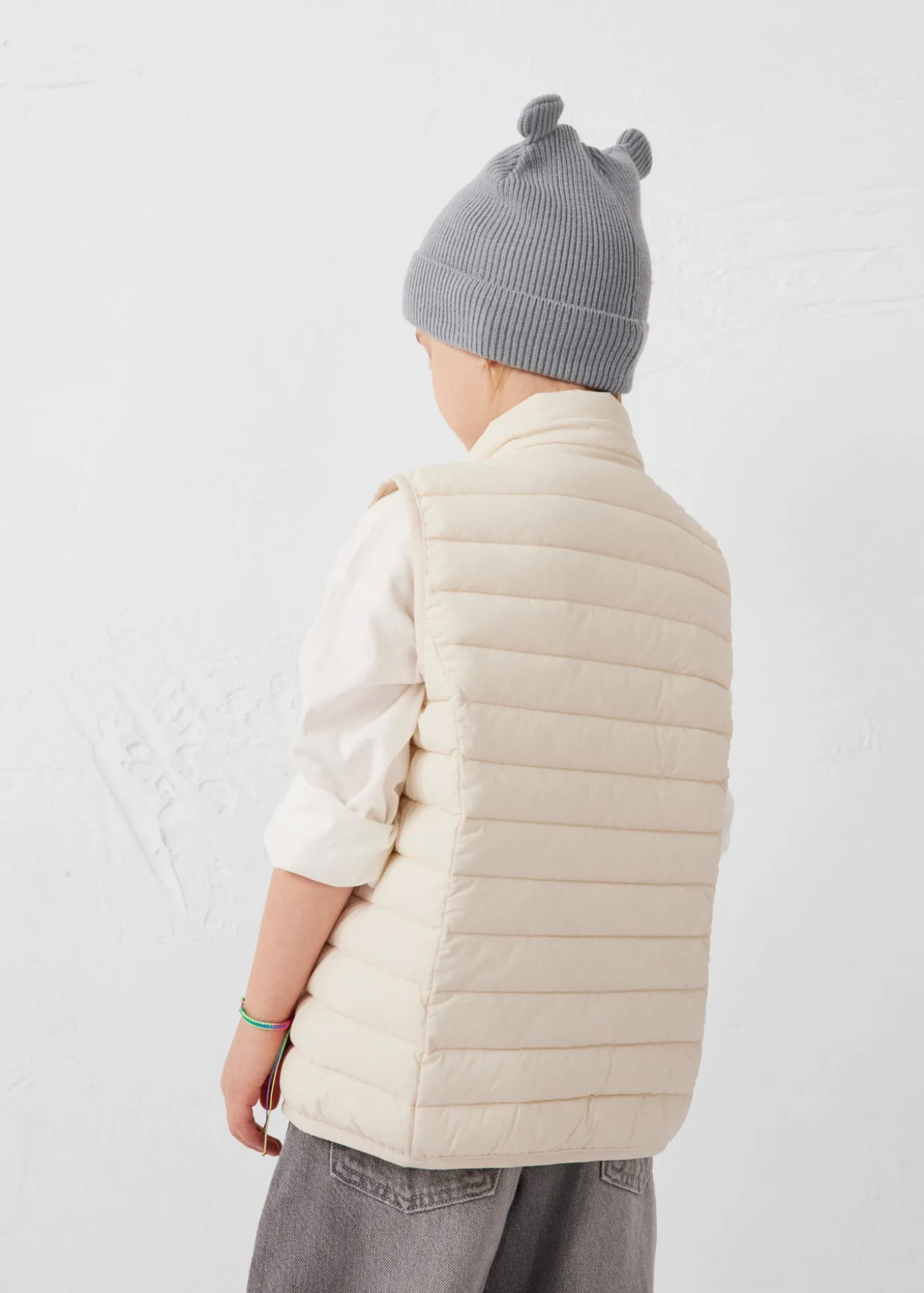 Doudoune enfant sans manches stretch Naturel Soan