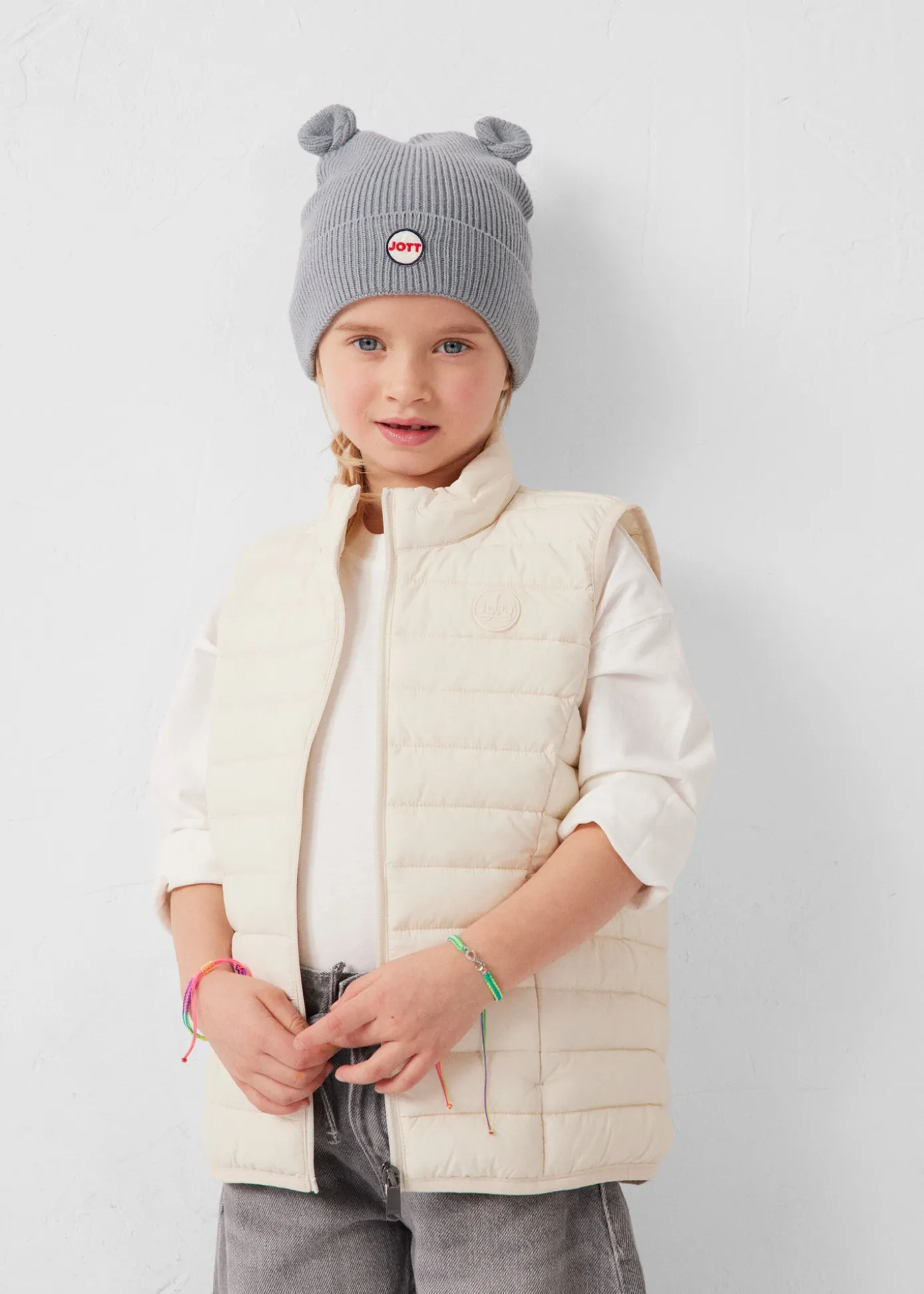Doudoune enfant sans manches stretch Naturel Soan