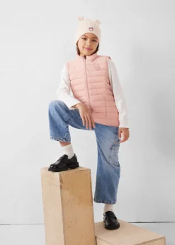 Doudoune enfant sans manches stretch Sable rose Soan