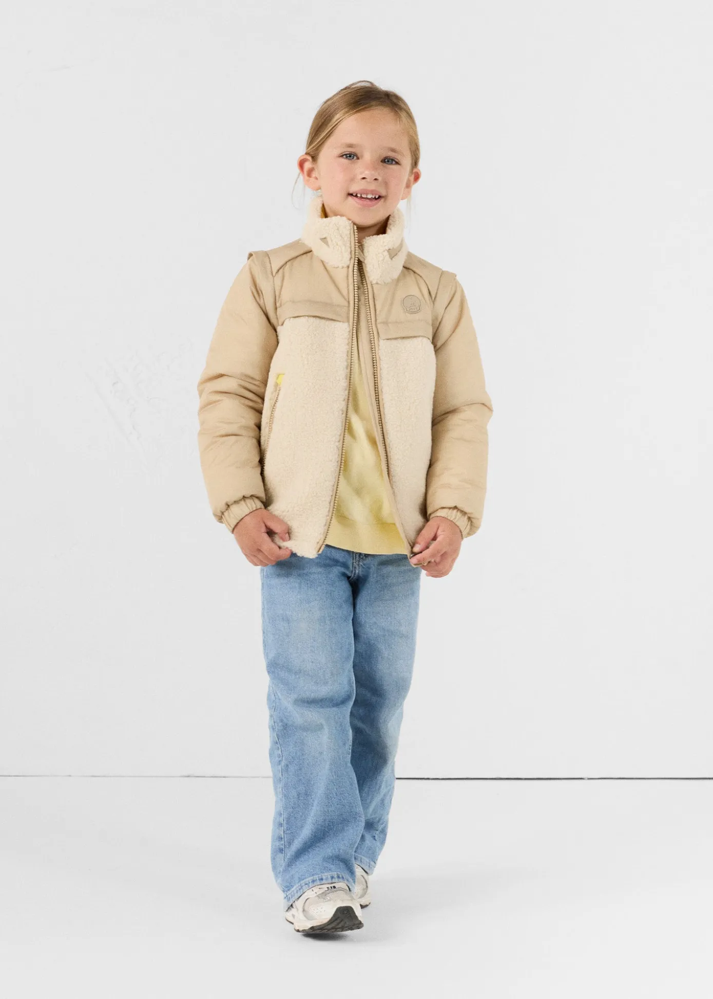 Doudoune enfant sherpa Naturel Erwan