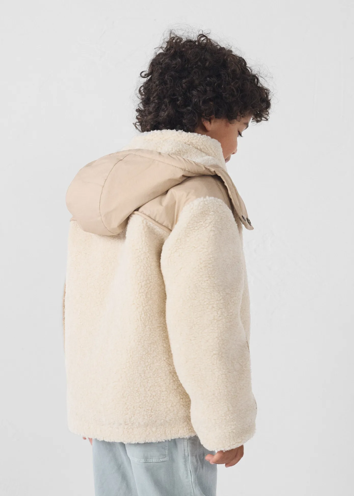 Doudoune enfant sherpa Naturel Gwen