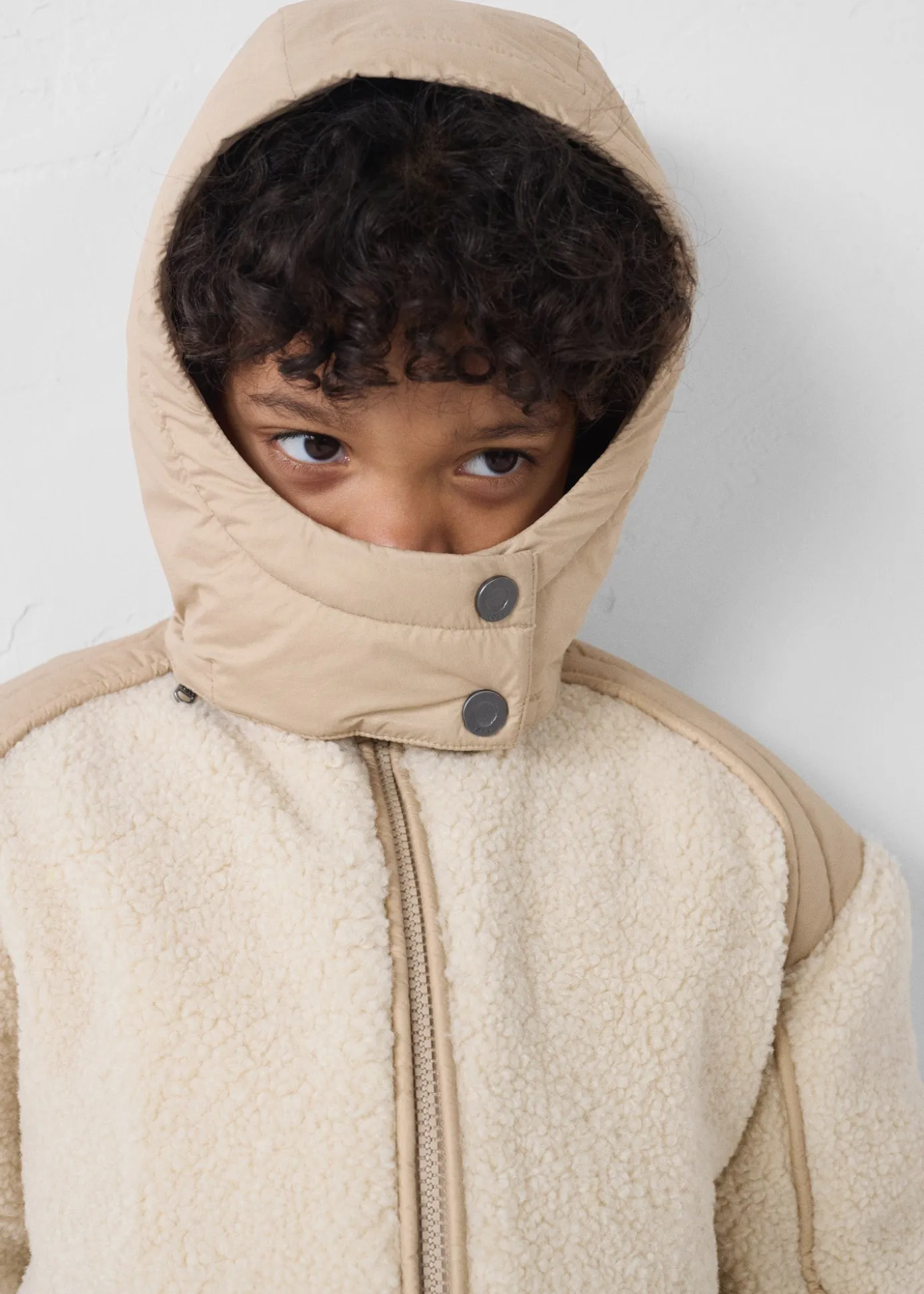 Doudoune enfant sherpa Naturel Gwen
