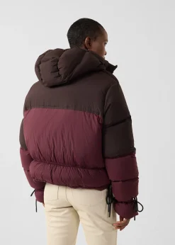Doudoune Grand Froid esprit puffer Cerise noir/Café noir Nami Colorblock