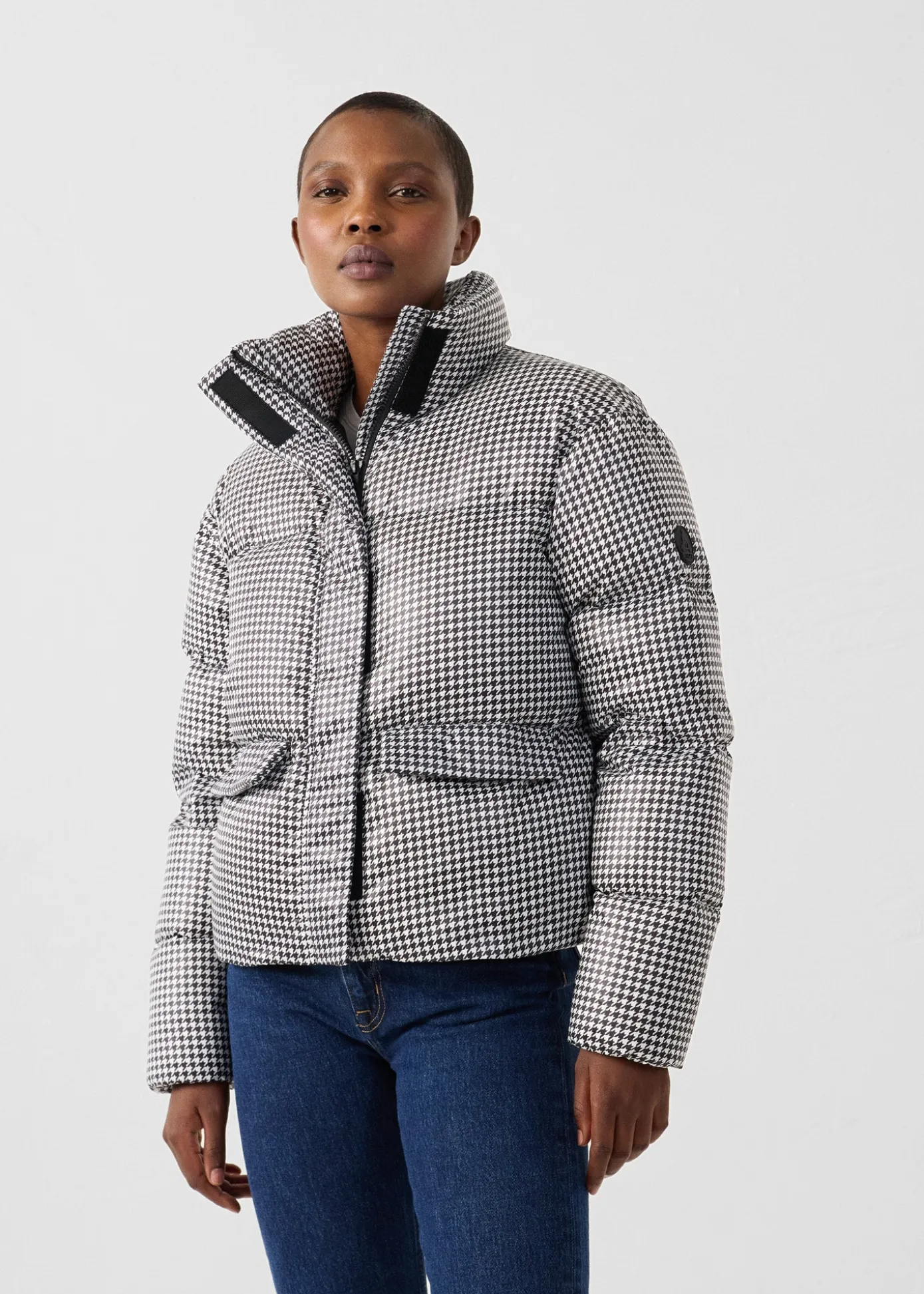 Doudoune Grand Froid esprit puffer Noir/Banc Alicia Multico