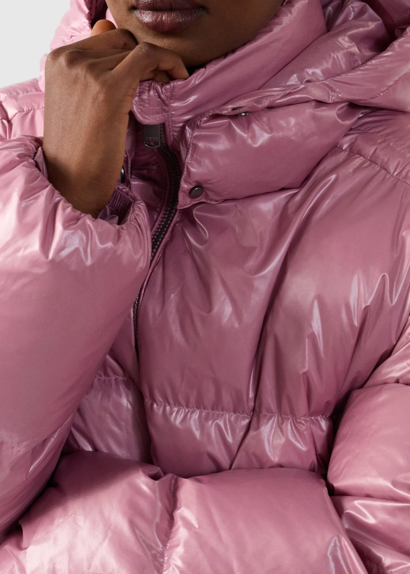 Doudoune Grand Froid puffer Rose antique Quinn shiny