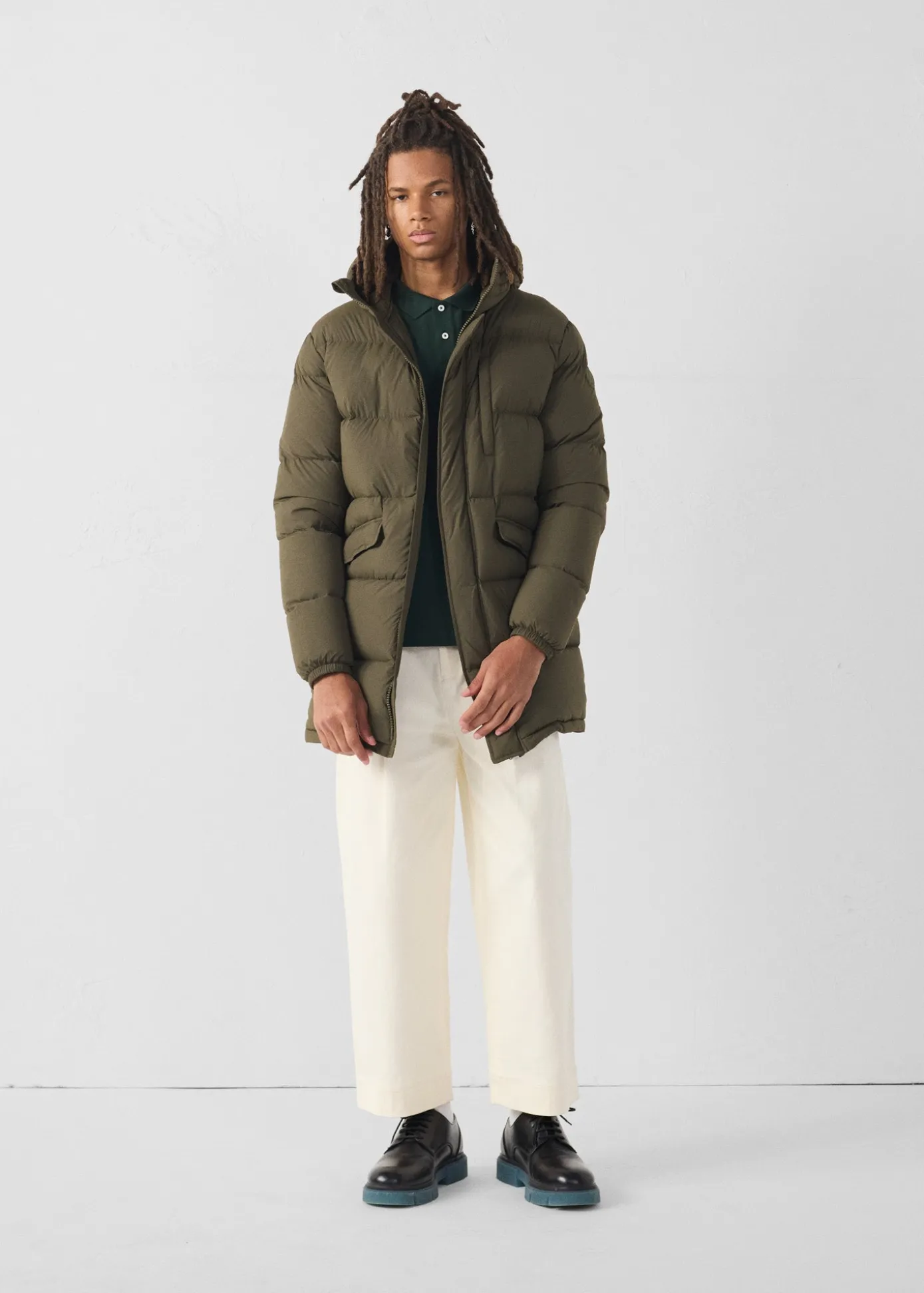 Doudoune Grand Froid stretch mi-longue Army Scott