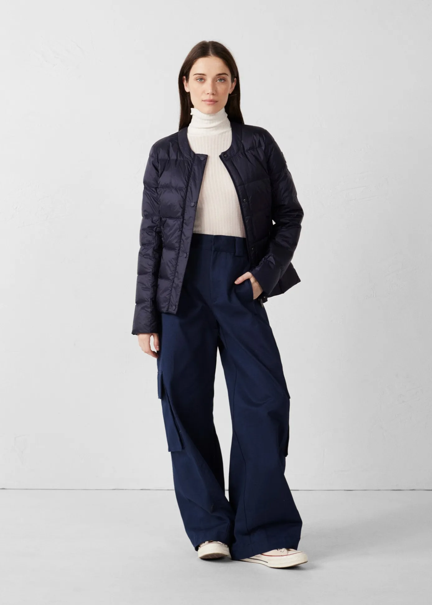 Doudoune inspirée tailleur Marine Christy