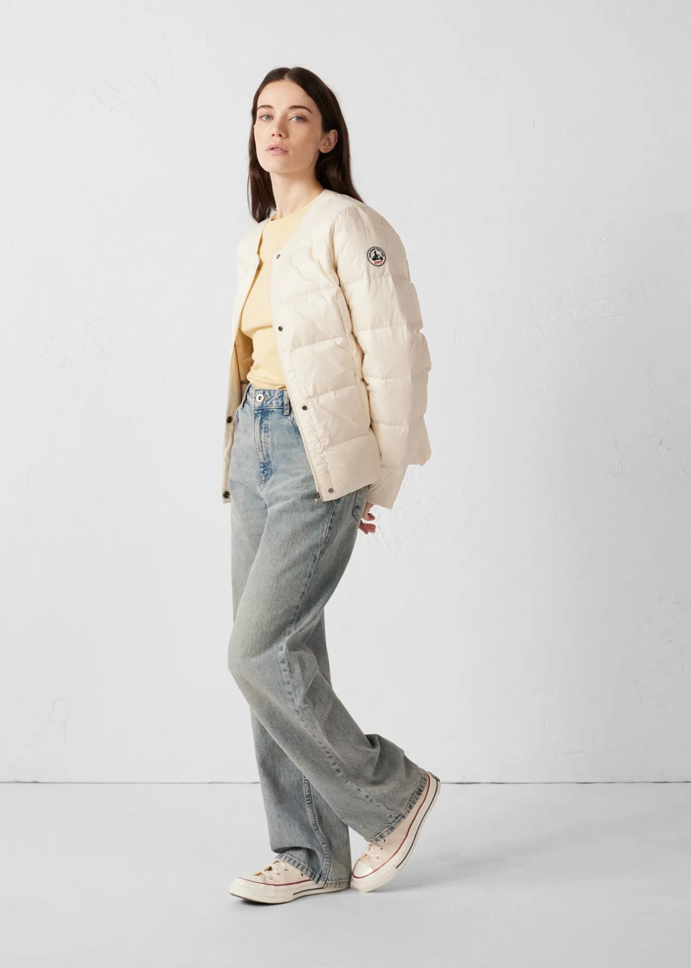Doudoune inspirée tailleur Naturel Christy