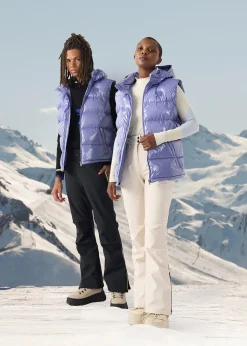 Doudoune laquée sans manches Grand Froid Raisin ombre Clappe