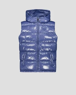 Doudoune laquée sans manches Grand Froid Raisin ombre Clappe
