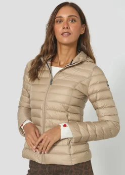 Doudoune légère à capuche Beige Cloe