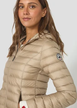 Doudoune légère à capuche Beige Cloe