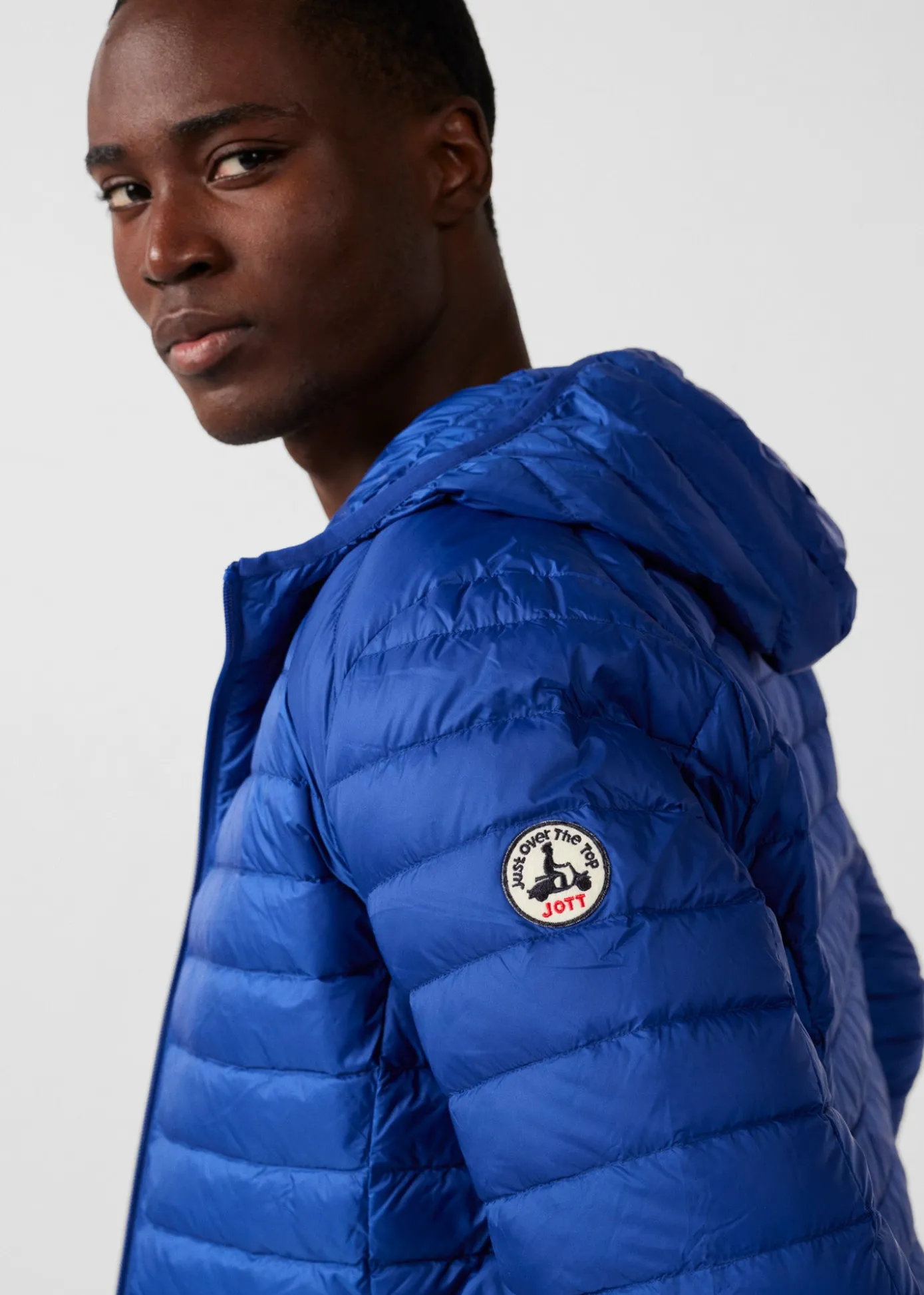 Doudoune légère à capuche Bleu cobalt Nico