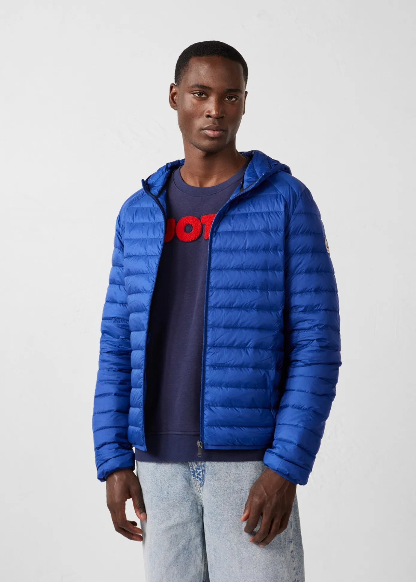 Doudoune légère à capuche Bleu cobalt Nico
