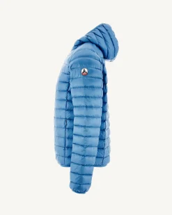 Doudoune légère à capuche Bleu denim Nico