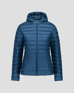 Doudoune légère à capuche Bleu jeans Cloe