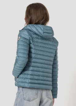 Doudoune légère à capuche Bleu tempête Cloe