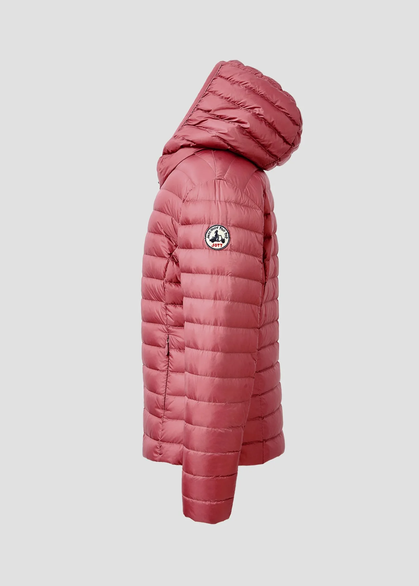 Doudoune légère à capuche enfant Velours rose Carla