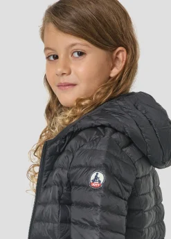 Doudoune légère à capuche enfant Noir Carla