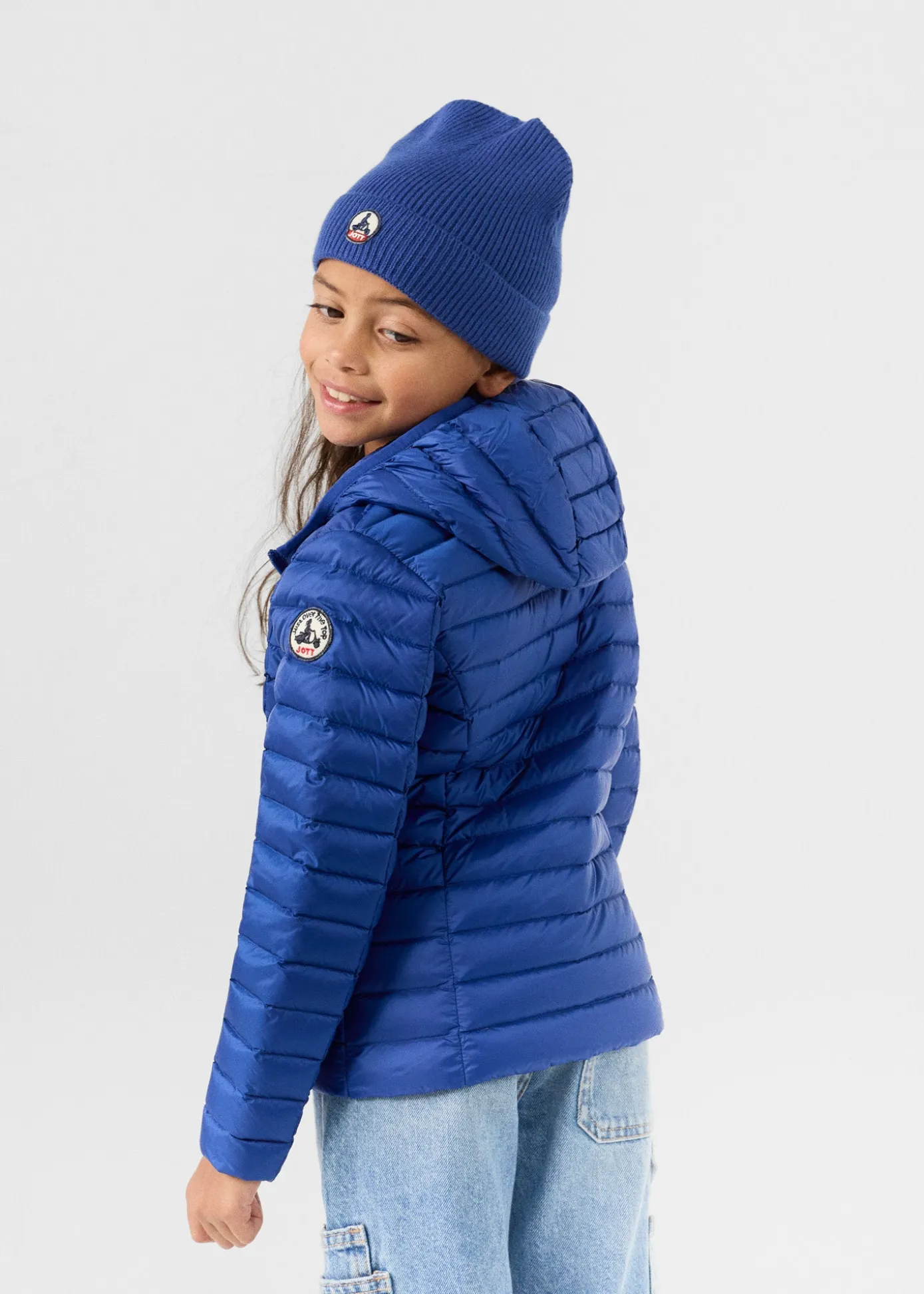 Doudoune légère à capuche enfant Bleu cobalt Carla
