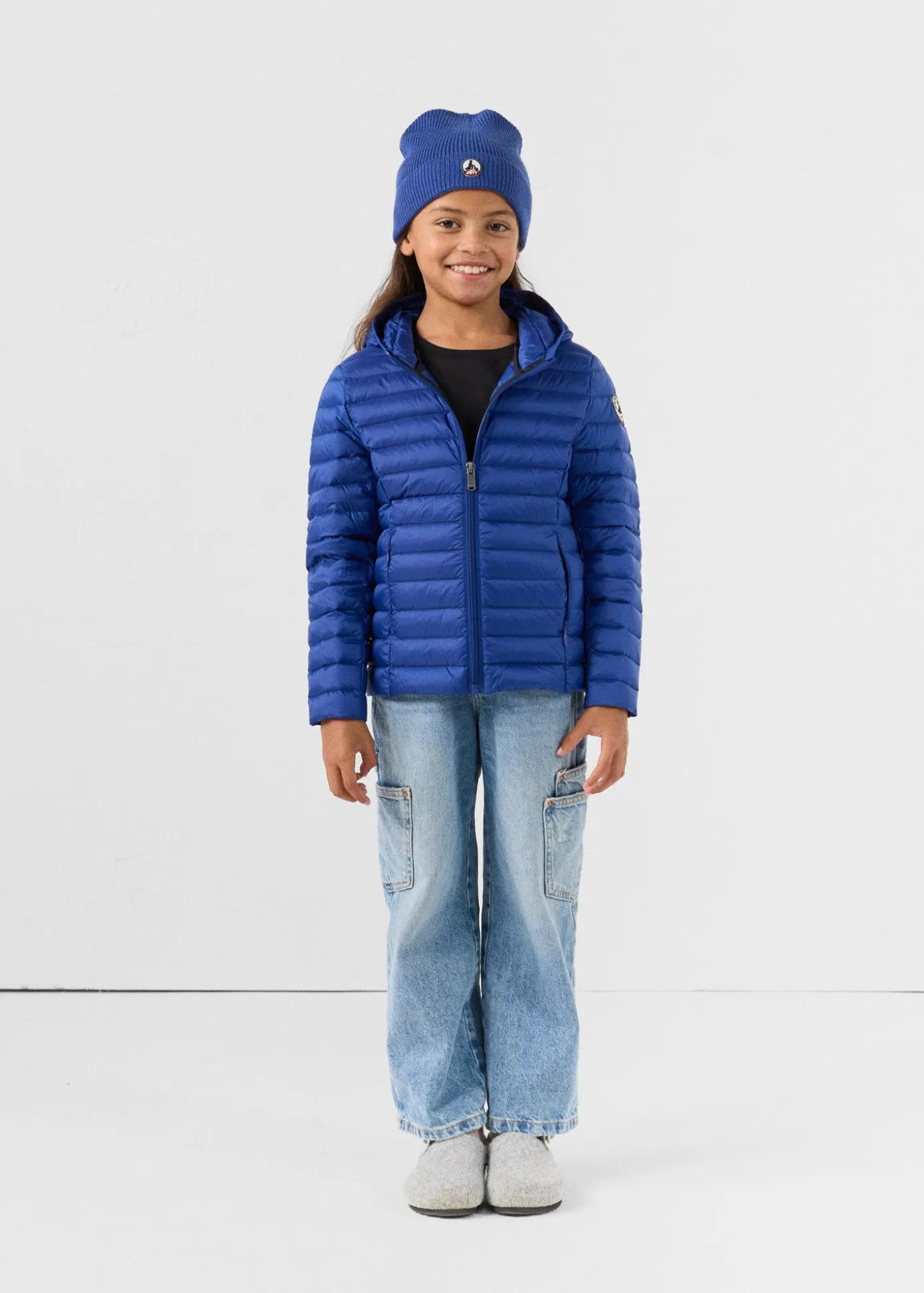 Doudoune légère à capuche enfant Bleu cobalt Carla