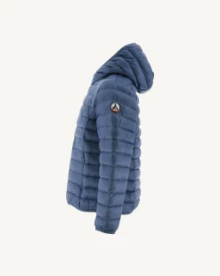 Doudoune légère à capuche enfant Bleu jeans Hugo
