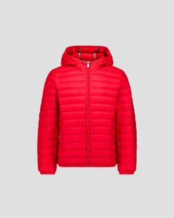 Doudoune légère à capuche enfant Rouge carmin Hugo