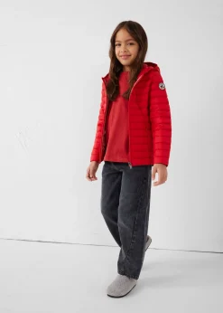 Doudoune légère à capuche enfant Rouge carmin Carla