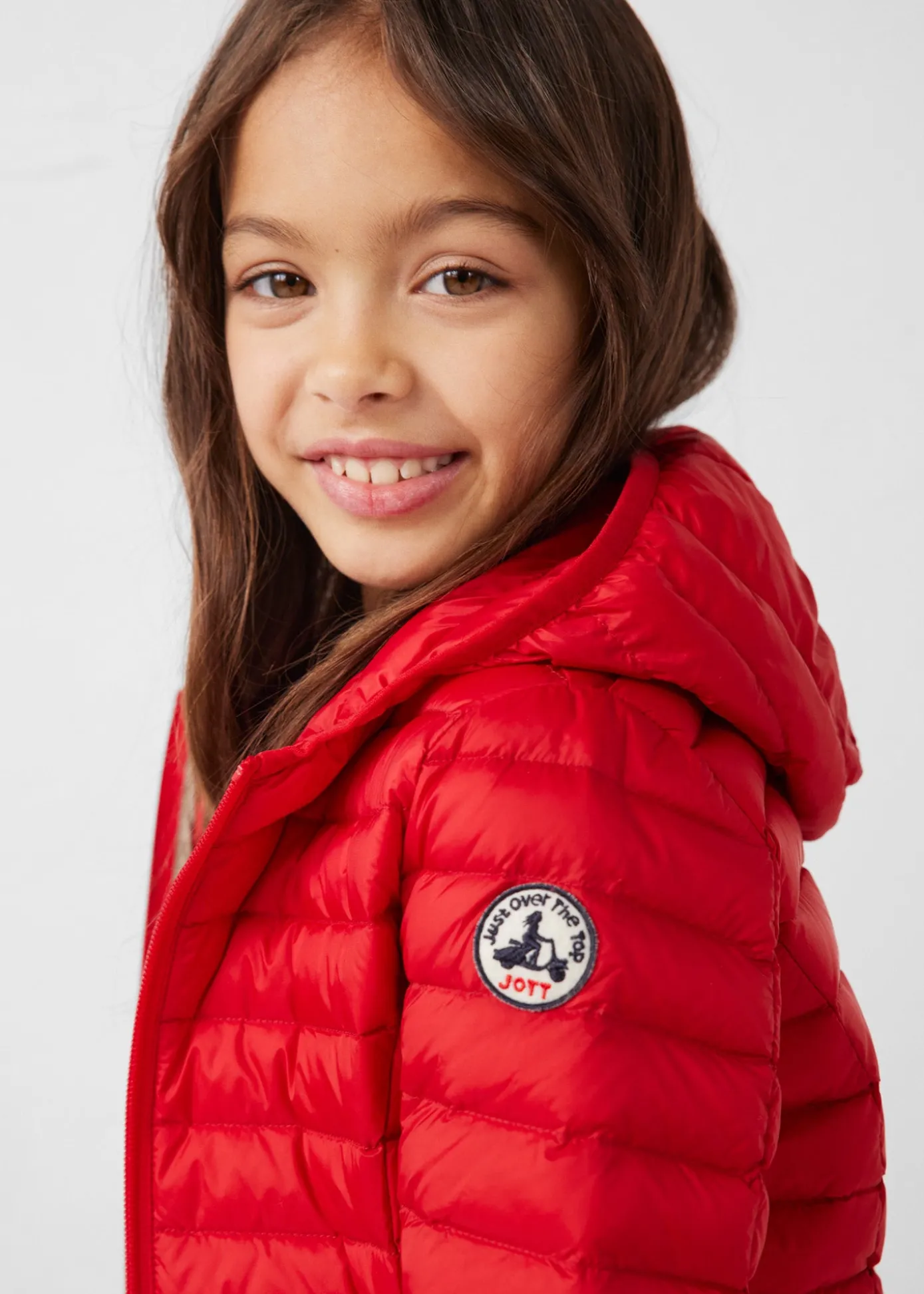 Doudoune légère à capuche enfant Rouge carmin Carla