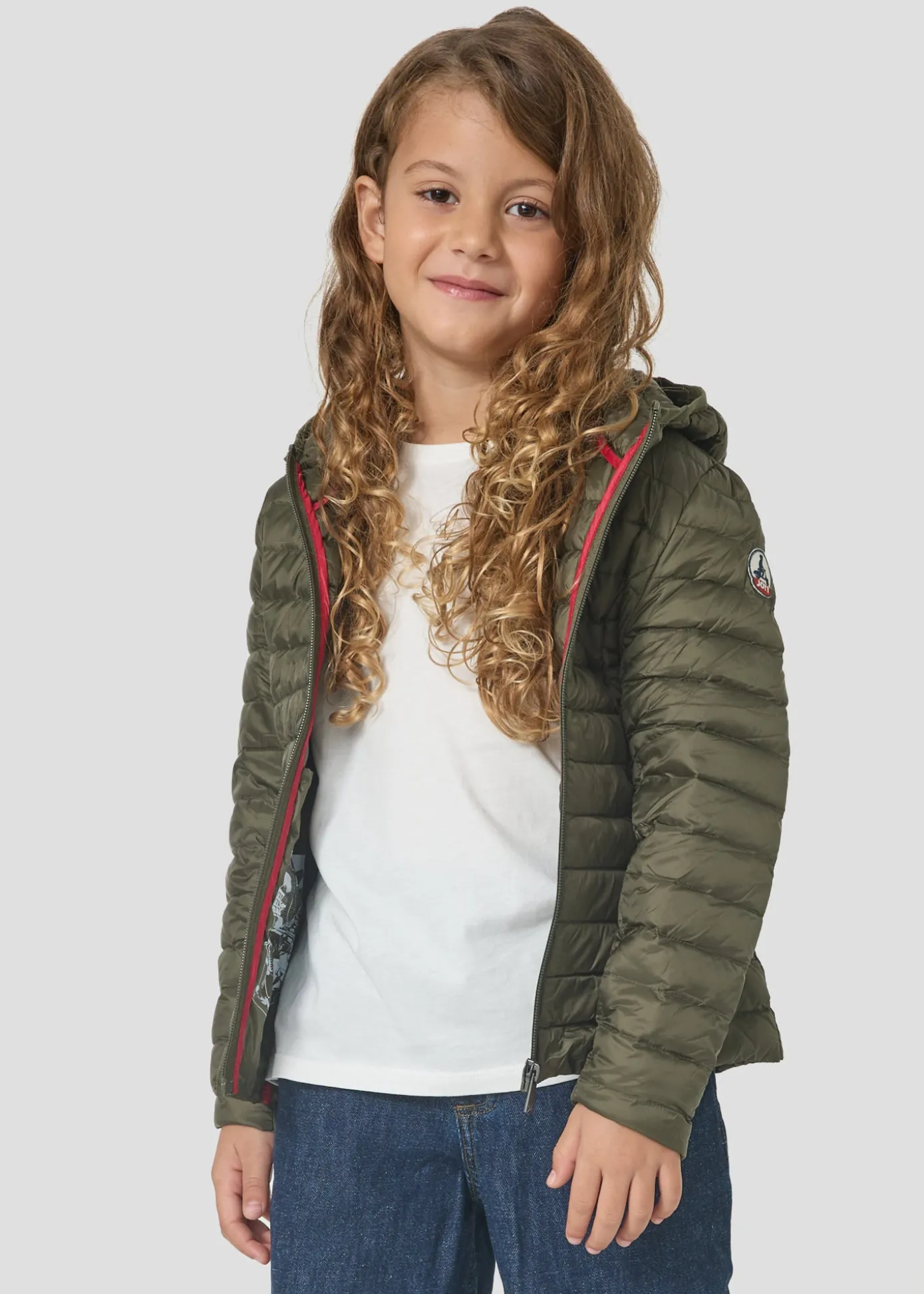 Doudoune légère à capuche enfant Army Carla