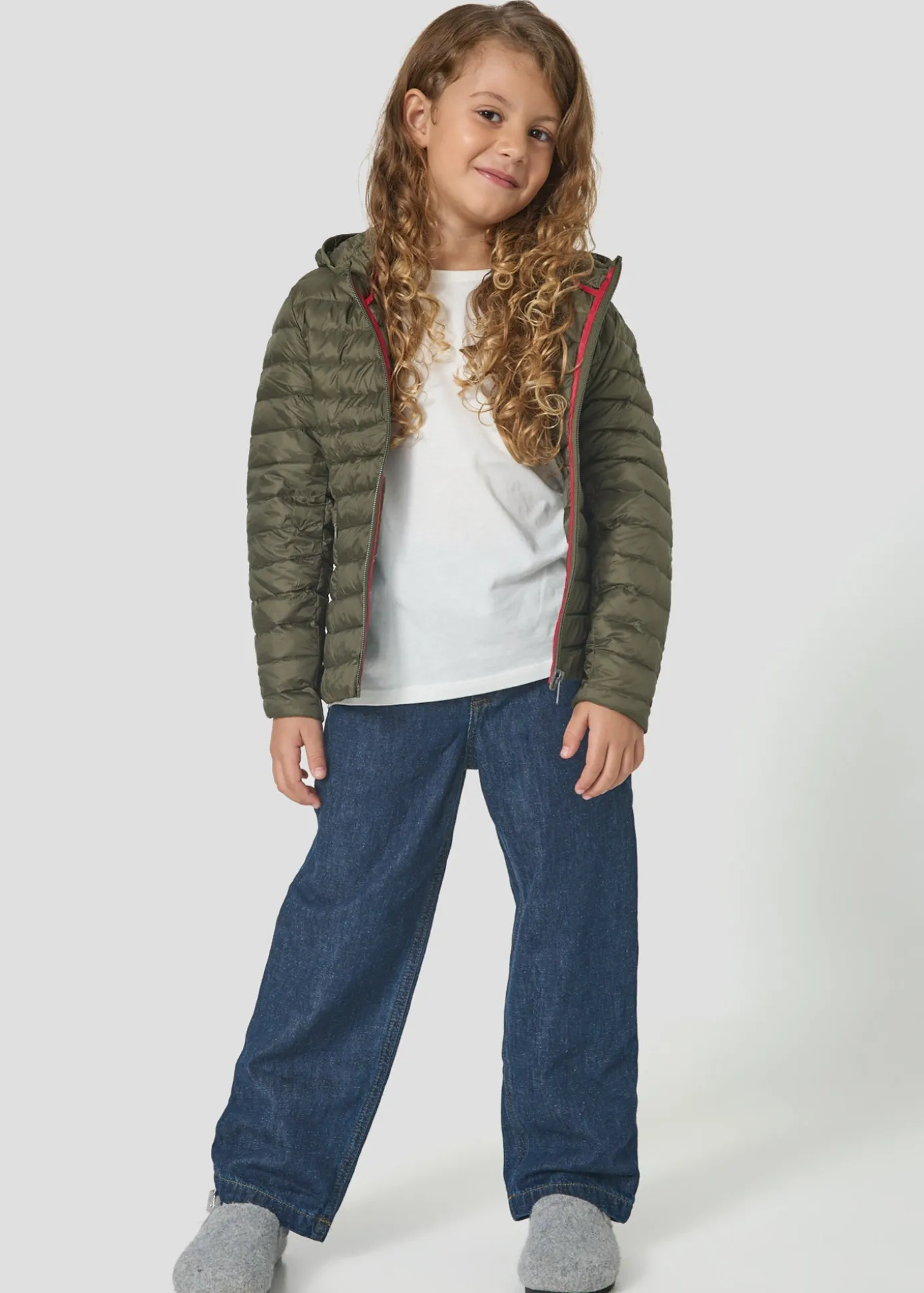 Doudoune légère à capuche enfant Army Carla