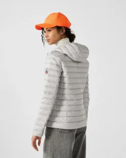 Doudoune légère à capuche Gris glace Cloe