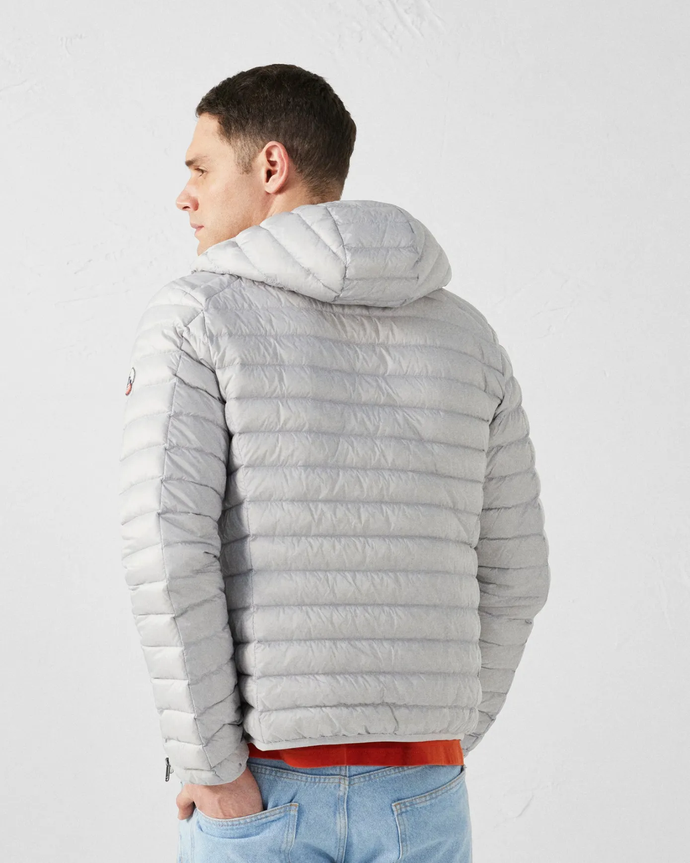 Doudoune légère à capuche Gris glace Nico
