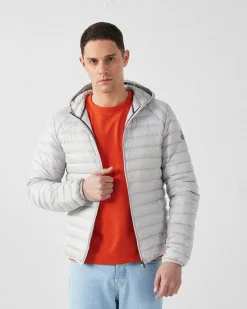 Doudoune légère à capuche Gris glace Nico
