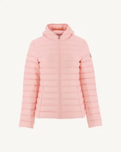 Doudoune légère à capuche Rose pêche Cloe