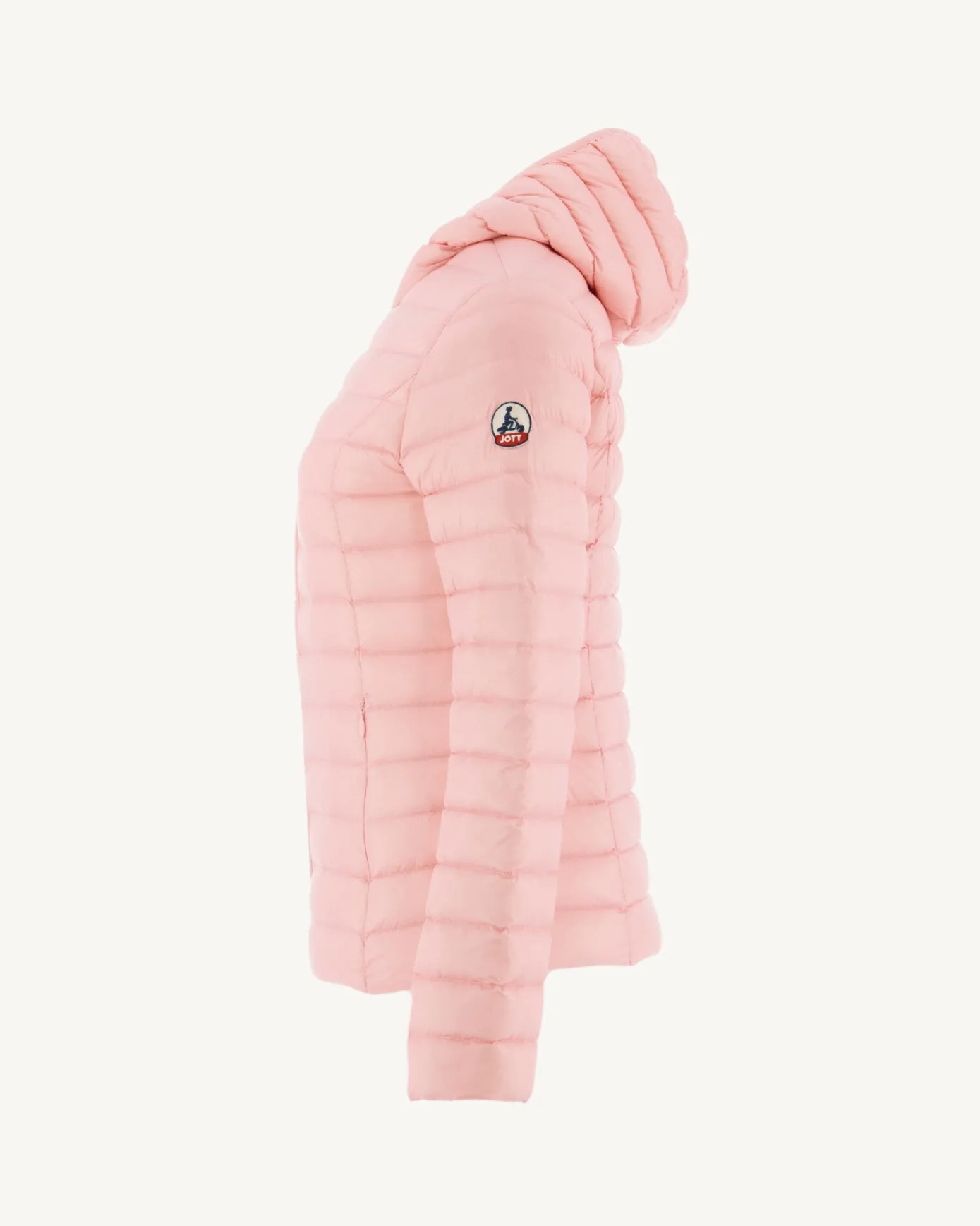 Doudoune légère à capuche Rose pêche Cloe