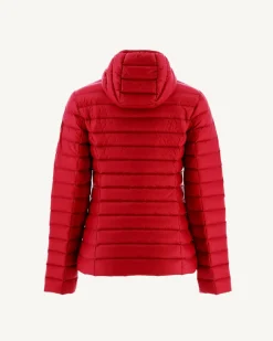 Doudoune légère à capuche Rouge Cloe