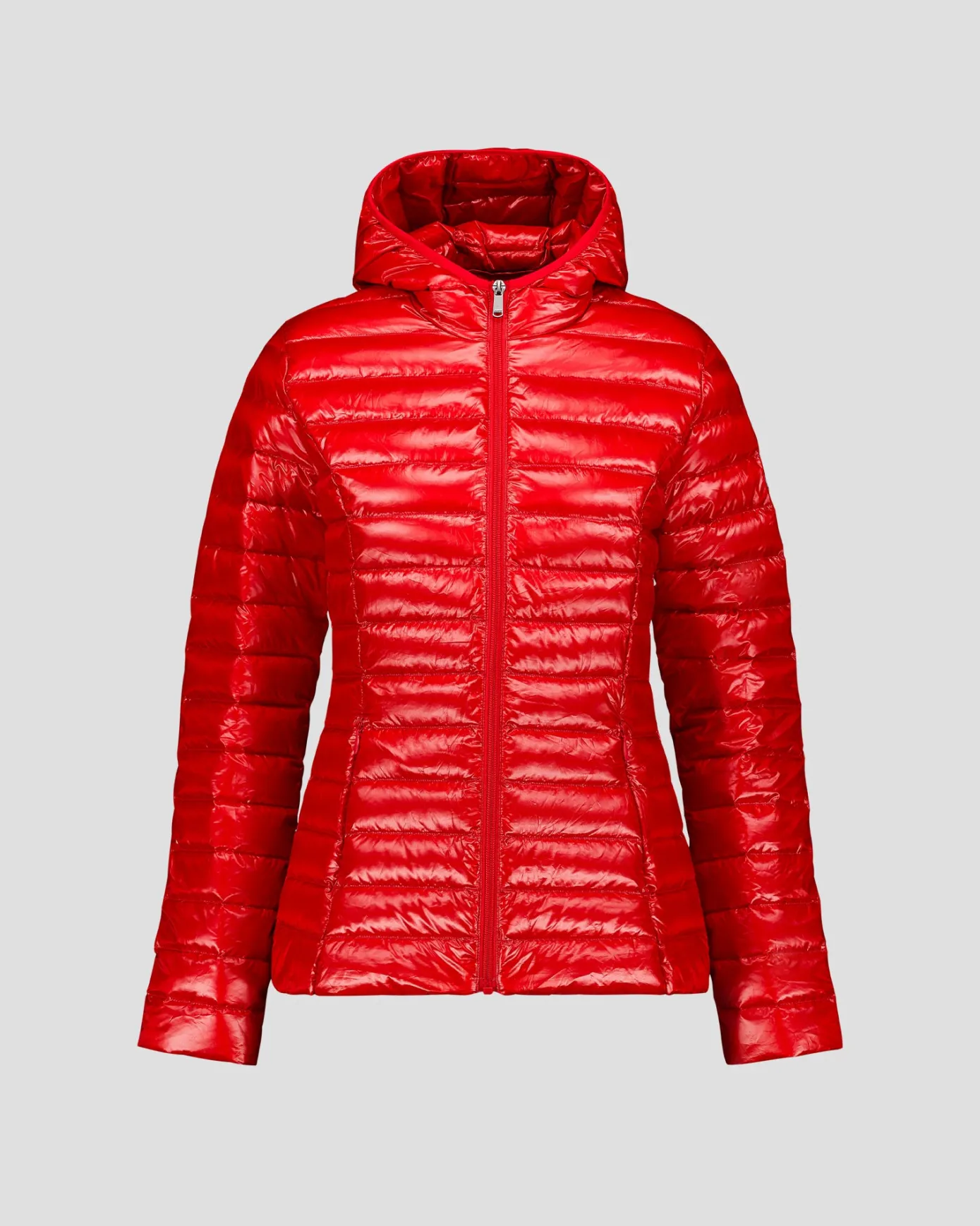 Doudoune légère à capuche Rouge carmin Cloe shiny