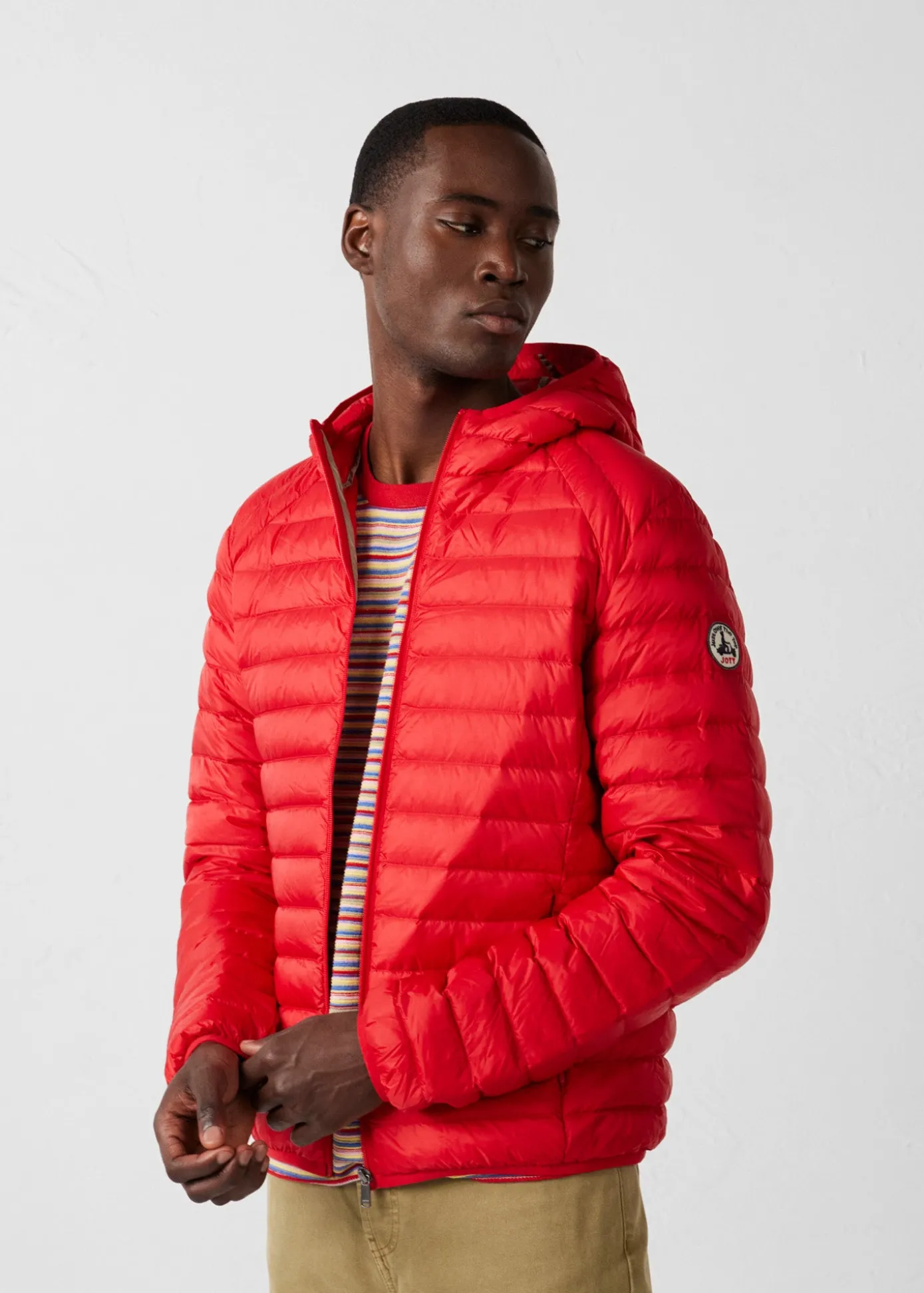 Doudoune légère à capuche Rouge carmin Nico