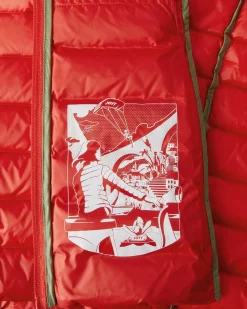 Doudoune légère à capuche Rouge vif Nico