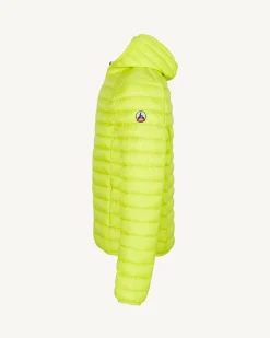 Doudoune légère à capuche Vert acide Nico