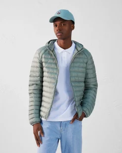 Doudoune légère à capuche Vert minéral Nico