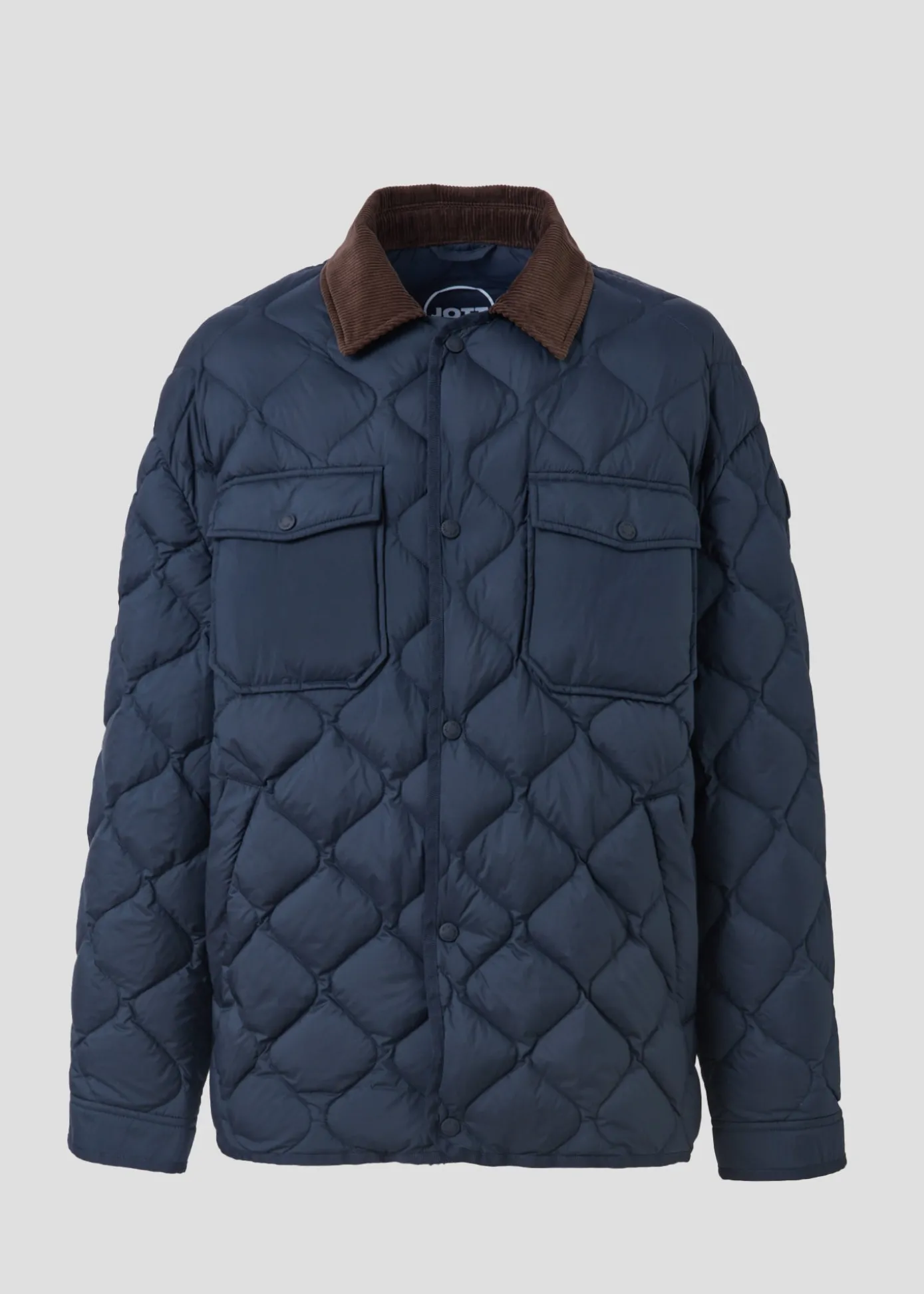 Doudoune légère col chemise Bleu nuit Echo