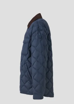 Doudoune légère col chemise Bleu nuit Echo