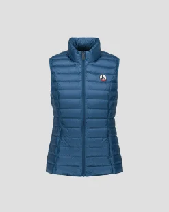 Doudoune légère sans manches Bleu jeans Seda