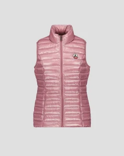 Doudoune légère sans manches Rose antique Seda shiny