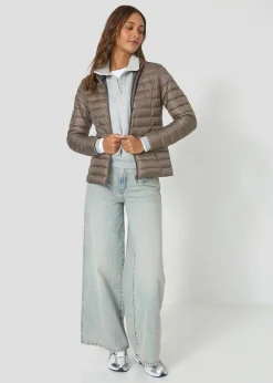 Doudoune légère Taupe Cha