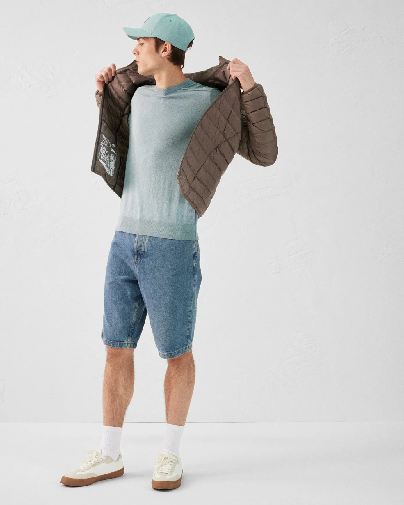 Doudoune légère Taupe Mat